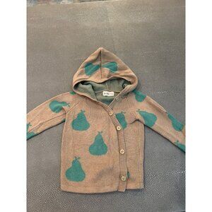 Fin & Vince 6/12 Pears Cardigan Sweater EUC